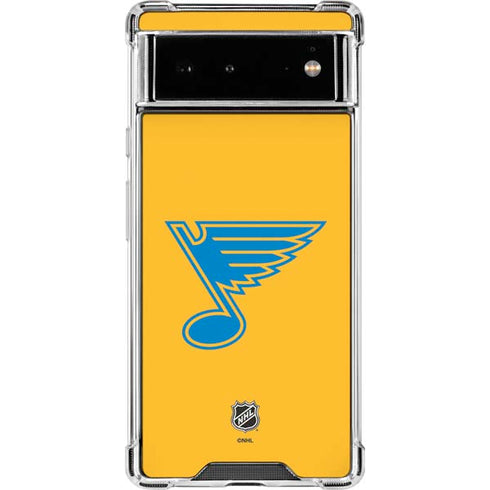 NHL St. Louis Blues Solid Background Google Pixel 6 Clear Case